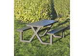 Gartengeräte - HORTUS Kids picnic table model X black nonwood and anthracite frame - 801-090