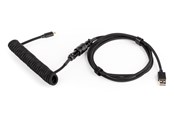 Tastaturen - DUTZO Coiled Aviator Micro-USB B cable - Black - Upgrade-Zubehör - Schwarz - DCA-UMB-BLK