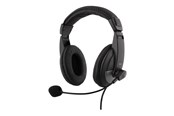 Kopfhörer/Headsets - Deltaco HL-50 - Headset - full size - wired - 3.5 mm jack - black - HL-50