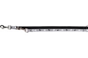 Hunde - Trixie Silver Reflect adjustable leash M–L: 2.00 m/20 mm black/silver grey - TX12215
