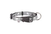 Hunde - Trixie Silver Reflect collar L–XL: 40–65 cm/25 mm black/silver grey - TX12224