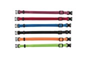 Hunde - Trixie Junior Set of puppy collars S–M: 17–25 cm/10 mm 6 pcs. black red royal blue apple papaya orchid - TX15551