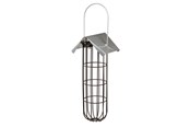 Vogelkäfige, Vogelhäuser & Zubehör - Trixie Vogelfutterspender mit Dach, 4 Fettkugeln, Metall, 11 × 25 × 10 cm, schwarz - TX55623