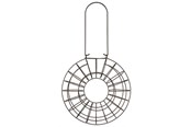 Vogelkäfige, Vogelhäuser & Zubehör - Trixie Vogelfutterspender, rund, 8 Fettkugeln, Metall, ø 24 × 8 cm, schwarz - TX55622