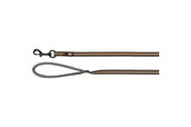 Hunde - Trixie Fusion tracking leash rubberised M–XL: 3 m/17 mm graphite/papaya - TX207550