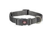 Hunde - Trixie Premium collar XXS–XS: 15–25 cm/10 mm graphite - TX202116