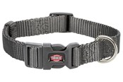 Hunde - Trixie Premium collar M–L: 35–55 cm/20 mm graphite - TX201616