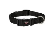 Hunde - Trixie Premium collar XS–S: 22–35 cm/10 mm black - TX201401
