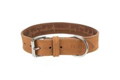 Hunde - Trixie Rustic fatleather collar Heartbeat L–XL: 55–65 cm/40 mm brown - TX19017