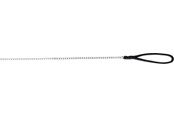 Hunde - Trixie Chain lead with nylon hand loop M–L: 1.00 m/3.0 mm black - TX14021