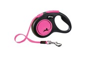 Hunde - Flexi New Neon S Tape 5 m (black/neon pink) - H7831P