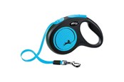 Hunde - Flexi New NEON M leash 5 m 25 kg black / neon blue - H7829L