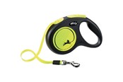Hunde - Flexi New NEON leash M 5M 25KG black/neon yellow - H7829