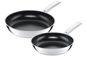 Pfannen - WMF Durado fry pan 24+28 cm set steel handle - 0748026021