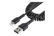 Display Kabel - StarTech.com Coiled Apple Lightning to USB Cable for iPhone iPod iPad - 50cm - RUSB2ALT50CMBC