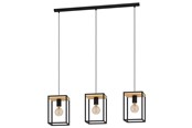 Lampen - EGLO LIBERTAD Hängeleuchte, schwarz, braun - 99855