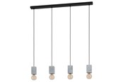Lampen - EGLO PRESTWICK 3 Hängeleuchte, grau - 43598