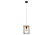Lampen - EGLO LIBERTAD Hängeleuchte, schwarz, braun - 99795