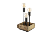 Lampen - EGLO WOOTTON Tischleuchte, braun, schwarz - 43594