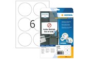 Papier, Fotopapier und Etiketten - HERMA Ablösbare Etiketten A4, Ø 85 mm, rund, weiß - 5068