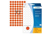Papier, Fotopapier und Etiketten - HERMA Vielzwecketiketten/Farbpunkte Ø 13 mm, rund, rot, permanent haftend, zur Handbeschriftung - 2232