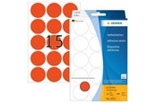 Papier, Fotopapier und Etiketten - HERMA Vielzwecketiketten/Farbpunkte Ø 32 mm, rund, rot, permanent haftend, zur Handbeschriftung - 2272