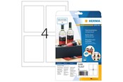 Papier, Fotopapier und Etiketten - HERMA Flaschenetiketten, Inkjet, A4, 90 x 120 mm, aus Glossy-Papier, weiß, permanent haftend - 8882