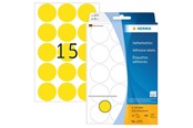 Papier, Fotopapier und Etiketten - HERMA Vielzwecketiketten/Farbpunkte Ø 32 mm, rund, gelb, permanent haftend, zur Handbeschriftung - 2271