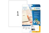Papier, Fotopapier und Etiketten - HERMA Transparente Inkjet-Folien-Etiketten A4, 210 x 297 mm, glänzend, permanent haftend - 8964