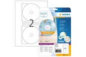 Papier, Fotopapier und Etiketten - HERMA CD-Etiketten A4, Ø 116 mm (Innenloch klein), weiß, blickdicht, permanent haftend - 5115