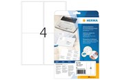 Papier, Fotopapier und Etiketten - HERMA Adressetiketten für Schreibmaschinen, A4, 102 x 148 mm, weiß, permanent haftend - 4434