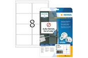 Papier, Fotopapier und Etiketten - HERMA Ablösbare Adressetiketten A4, 99,1 x 67,7 mm, weiß, blickdicht - 10018