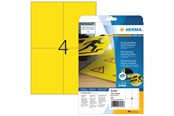 Papier, Fotopapier und Etiketten - HERMA Wetterfeste Folien-Etiketten, gelb, A4, 105 x 148 mm, extrem stark haftend - 8032