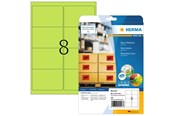 Papier, Fotopapier und Etiketten - HERMA Neonetiketten A4, 99,1 x 67,7 mm, leuchtgrün, permanent haftend - 5147