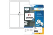 Papier, Fotopapier und Etiketten - HERMA Ablösbare Adressetiketten A4, 99,1 x 139 mm, weiß, blickdicht - 10019