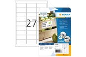 Papier, Fotopapier und Etiketten - HERMA Power-Etiketten A4, 63,5 x 29,6 mm, weiß, extrem stark haftend, aus Papier - 10903