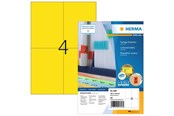 Papier, Fotopapier und Etiketten - HERMA Farbige Etiketten A4, 105 x 148 mm, gelb, permanent haftend - 4396