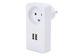 Schaltereinheiten - Gripo Socket with 2 USB ports 3,5A, White - 5709119075118