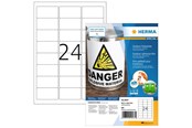 Papier, Fotopapier und Etiketten - HERMA Wetterfeste Outdoor-Folienetiketten A4, 63,5 x 33,9 mm, weiß, extrem stark haftend, dehnfähig - 9537