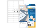 Papier, Fotopapier und Etiketten - HERMA Inkjet-Etiketten A4, 63,5 x 25,4 mm, weiß, permanent haftend - 8837