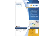 Papier, Fotopapier und Etiketten - HERMA Transparent film labels matt A4 210 x 297 mm weatherproof permanent adhesion - 4585