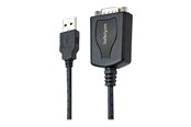 Netzwerkadapter (Netzkarte, Druckserver, u.s.w.) - StarTech.com 3ft (1m) USB to Serial Cable with COM Port Retention DB9 Male RS232 to USB Converter - 1P3FPC-USB-SERIAL