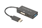 Display Kabel - DIGITUS DisplayPort 3in1 Adapter DP/HDMI+DVI+VGA - AK-340418-002-S