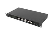 Switches - Lanberg RSFE-24P-2C-360 - switch - 24 ports - unmanaged - rack-mountable - RSFE-24P-2C-360