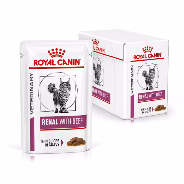 Katzen - Royal Canin Renal with Beef Thin Slices In Gravy 85g (12-Pack) - 9003579000489