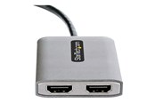 Display Kabel - StarTech.com USB-C to Dual HDMI MST HUB Dual HDMI 4K 60Hz USB Type C Multi Monitor Adapter for Laptop w/ 1ft (30cm) cable - MST14CD122HD