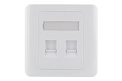 Netzwerkzubehör - Deltaco Flush Mount For Keystone 2 ports - VR-227