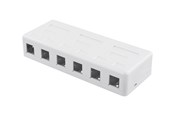Netzwerkzubehör - Deltaco Surface Mount Box For Keystone 6 ports White - VR-225
