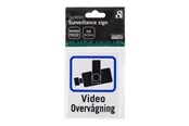 Zubehör für Videoüberwachung - Deltaco Danish TV/Video surveillance sign in plastic 8x10cm (2-pack) - 20-025