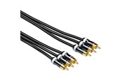 Andere Kabel - Hama YUV Cable 3 RCA - 3 RCA metal 1.5 m - 83029